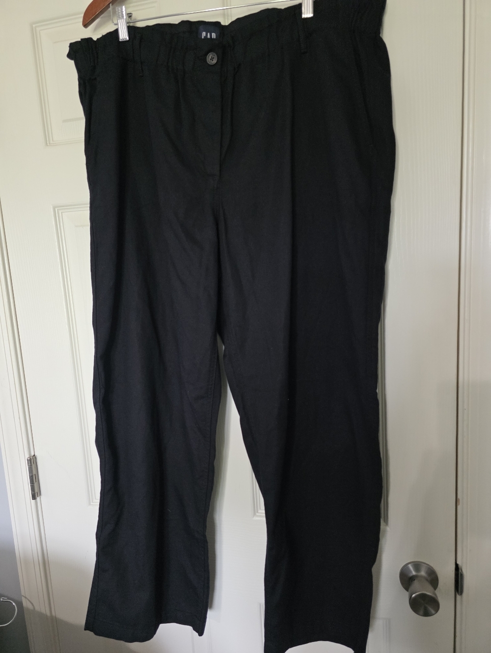 Gap Womens Black Paperbag Waist Relaxed Fit Wide Leg Pants Size XXL